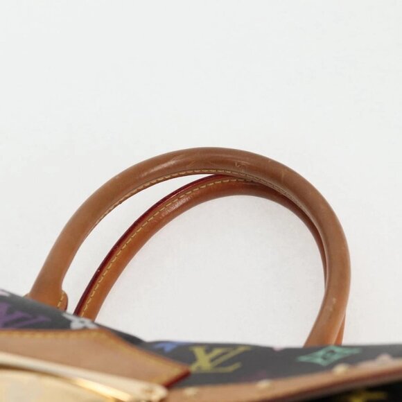 LOUIS VUITTON Monogram Multicolor Rita Tote Bag Black M40126 LV Auth 121294V - Picture 9 of 16